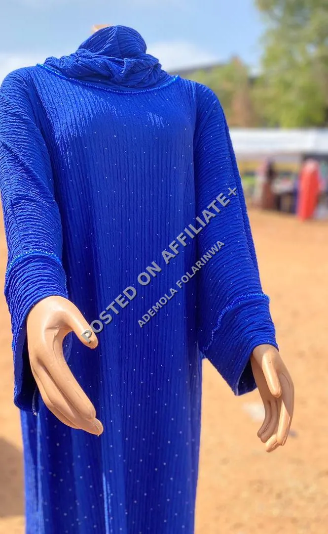 Stone beaded and popcorn Khimar