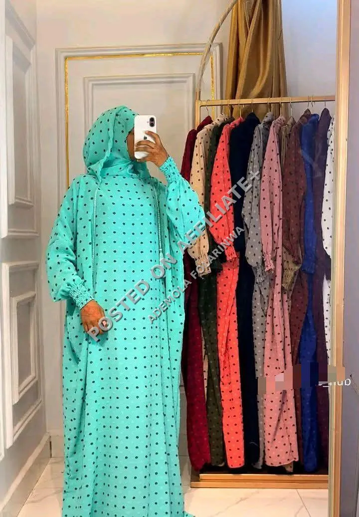 Stone beaded and popcorn Khimar 2